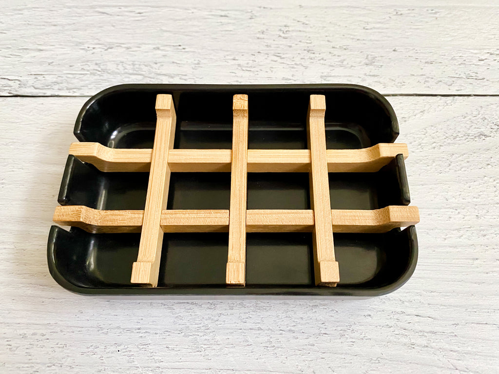 Black Bamboo Soap Dish